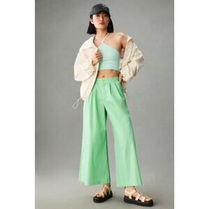 NWT Anthropologie On The Road Cosmo Green Culotte Pants - Size Small